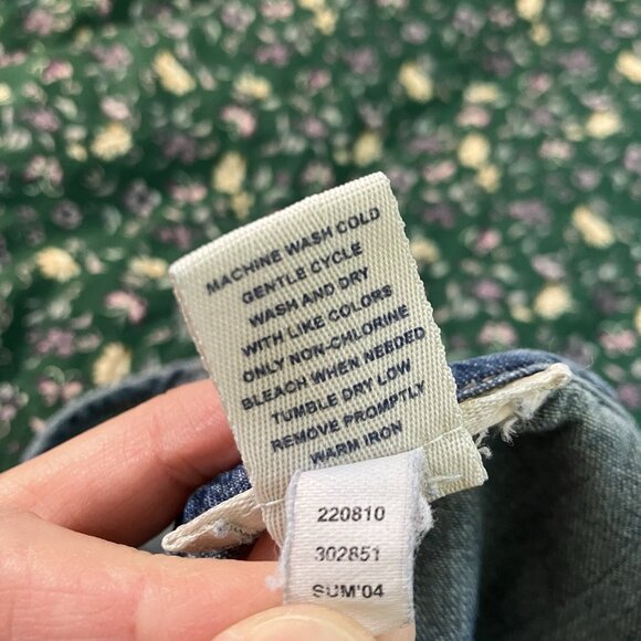 Y2K Old Navy Denim Tank Top Womens L Denim Cotton Blue Sleeveless Coastal - Picture 4 of 6